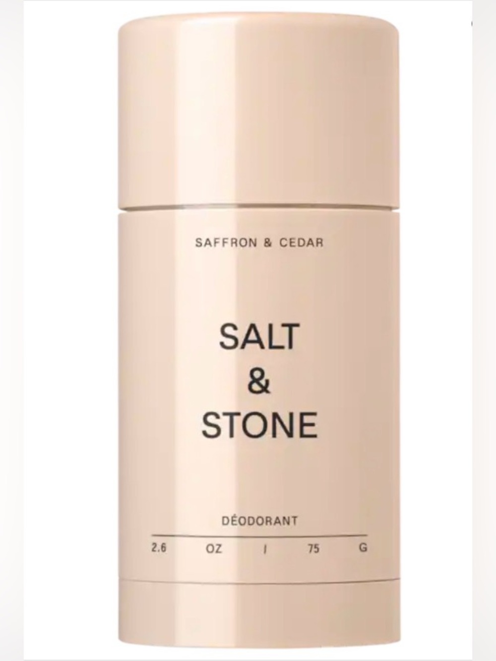 Salt & Stone Unisex Deodorant Stick, Saffron & Cedar Scent, 2.6 oz